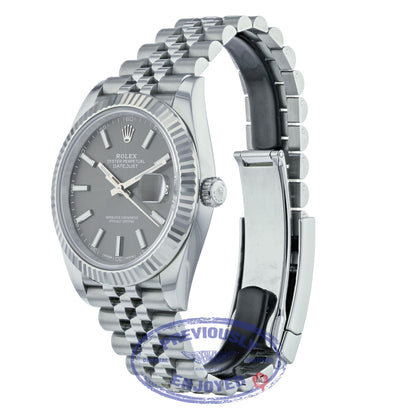 Rolex Datejust 41mm 18k White Gold Stainless Steel  Jubilee Bracelet 126334