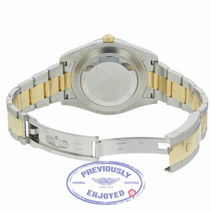Rolex Datejust II 41mm Champagne Diamond Dial Stainless Steel Yellow Gold Oyster Bracelet 116333 AP2R4R - Beverly Hills Watch Company
