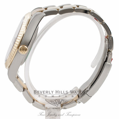 Rolex Datejust II 41mm Stainless Steel and Yellow Gold Oyster Bracelet Fluted Bezel Slate Roman Dial Watch 116333 QEQJNP Beverly Hills Watch Company Watch Store