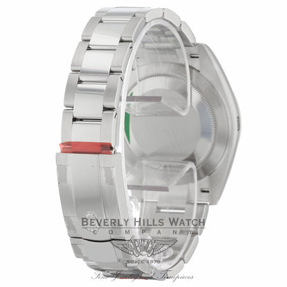 Rolex Datejust II 41mm 18k White Gold Blue Index Hour Markers Stainless Steel Oyster Bracelet 126334 CNK9KQ - Beverly Hills Watch