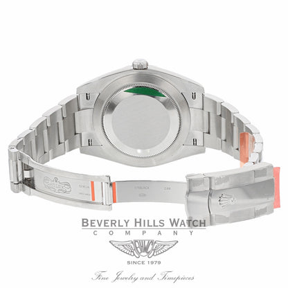 Rolex Datejust II 41mm 18k White Gold Blue Index Hour Markers Stainless Steel Oyster Bracelet 126334 CNK9KQ - Beverly Hills Watch