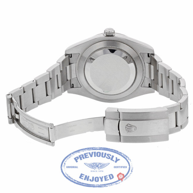 Rolex Datejust II 41MM 18k White Gold Fluted Bezel Silver Diamond Dial 116334 - Beverly Hills Watch