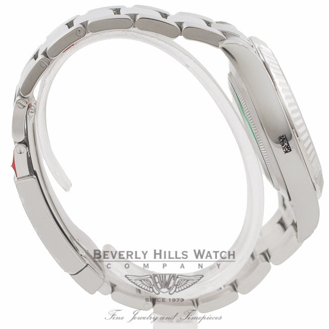 Rolex Datejust II 41MM 18k White Gold Fluted Bezel White Dial 116334 8XACVF - Beverly Hills Watch Company Watch Store