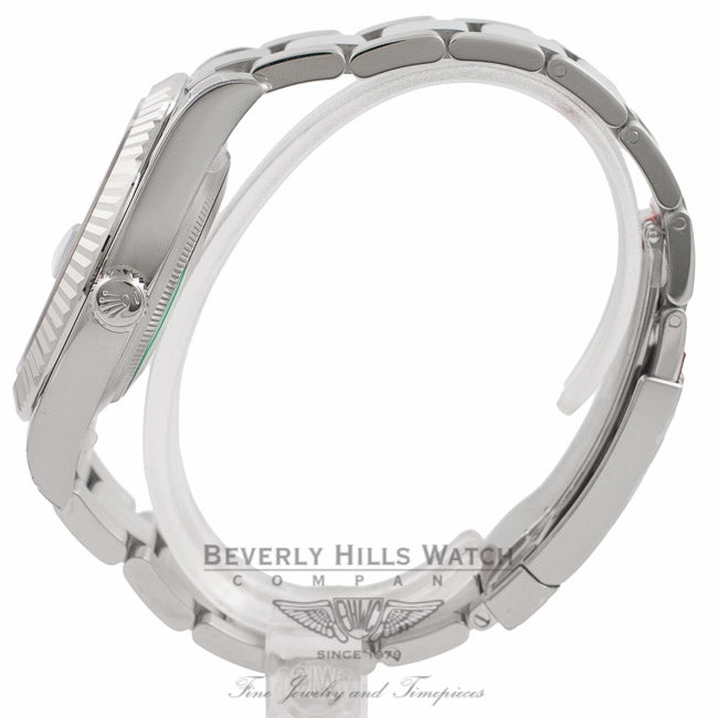 Rolex Datejust II 41MM 18k White Gold Fluted Bezel White Dial 116334 8XACVF - Beverly Hills Watch Company Watch Store