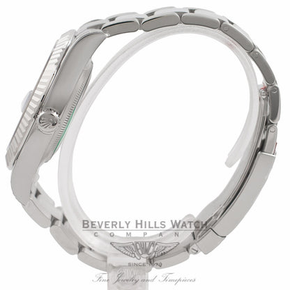 Rolex Datejust II 41MM 18k White Gold Fluted Bezel White Dial 116334 8XACVF - Beverly Hills Watch Company Watch Store