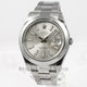 Rolex Datejust II 41mm Stainless Steel Oyster Bracelet Smooth Bezel Silver Stick Dial Watch 16300 Beverly Hills Watch Company Watches