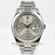 Rolex Datejust II 41mm Stainless Steel Oyster Bracelet Smooth Bezel Silver Stick Dial Watch 16300 Beverly Hills Watch Company Watches