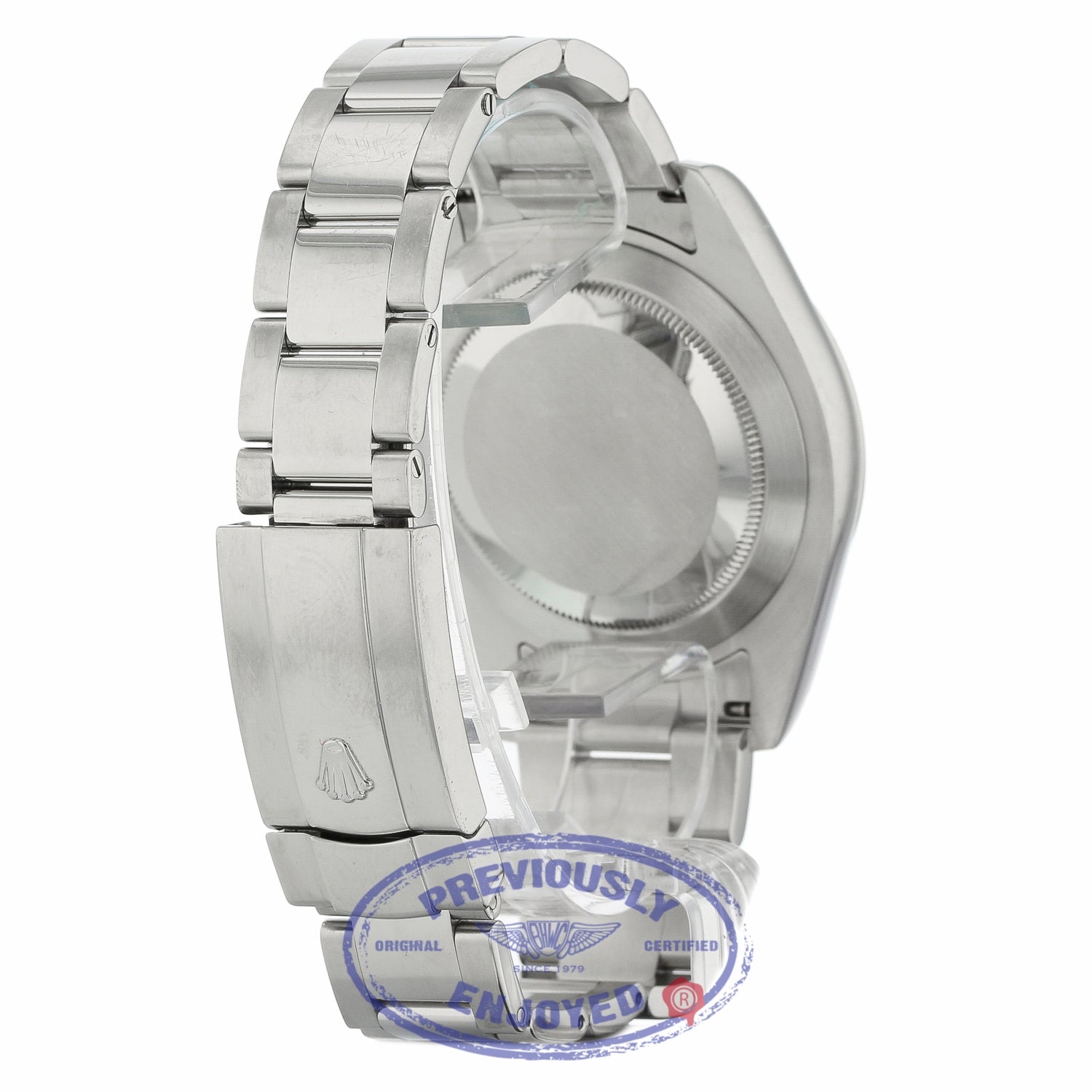 Rolex Datejust II 41mm Stainless Steel Oyster Bracelet White Gold Fluted Bezel Dark Grey Roman Dial 116334 NKPMQ9 - Beverly Hills Watch Company