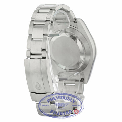 Rolex Datejust II 41mm Stainless Steel Oyster Bracelet White Gold Fluted Bezel Dark Grey Roman Dial 116334 NKPMQ9 - Beverly Hills Watch Company