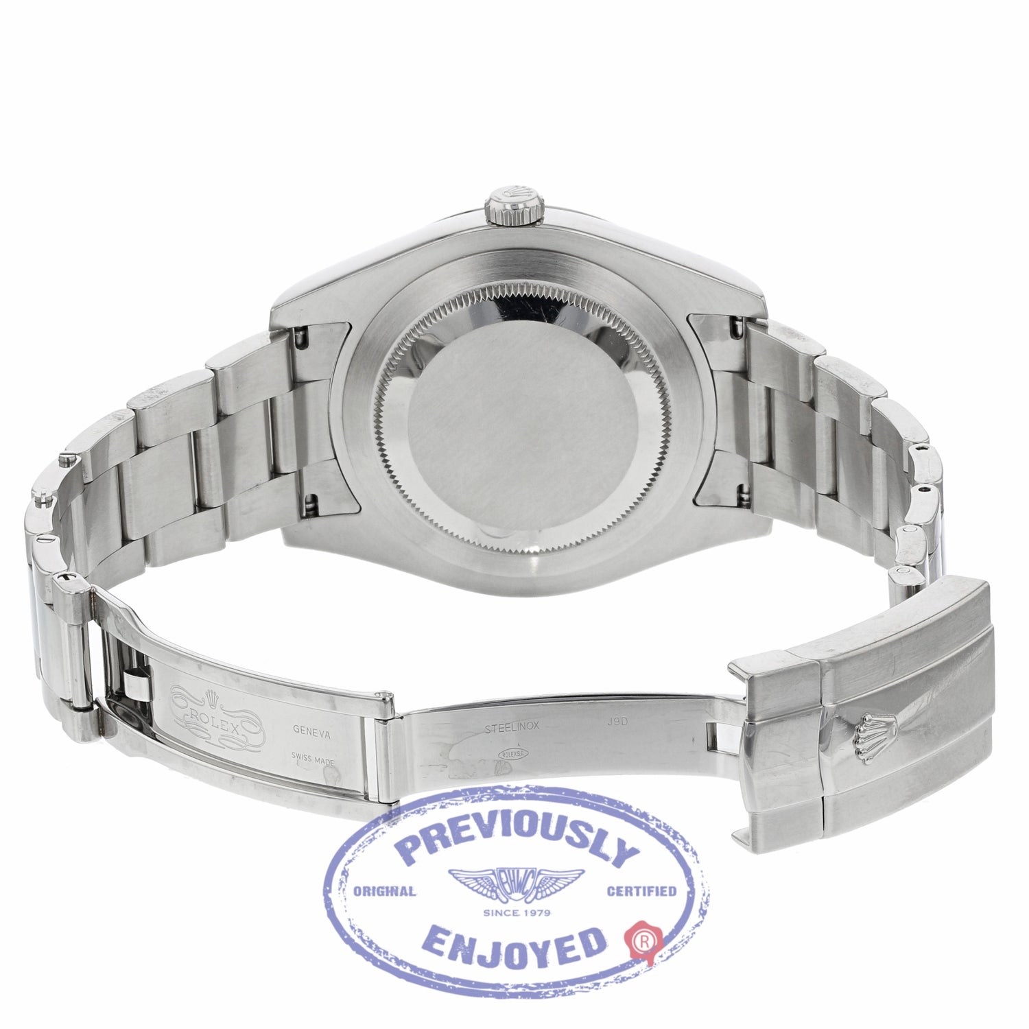 Rolex Datejust II 41mm Stainless Steel Oyster Bracelet White Gold Fluted Bezel Dark Grey Roman Dial 116334 NKPMQ9 - Beverly Hills Watch Company