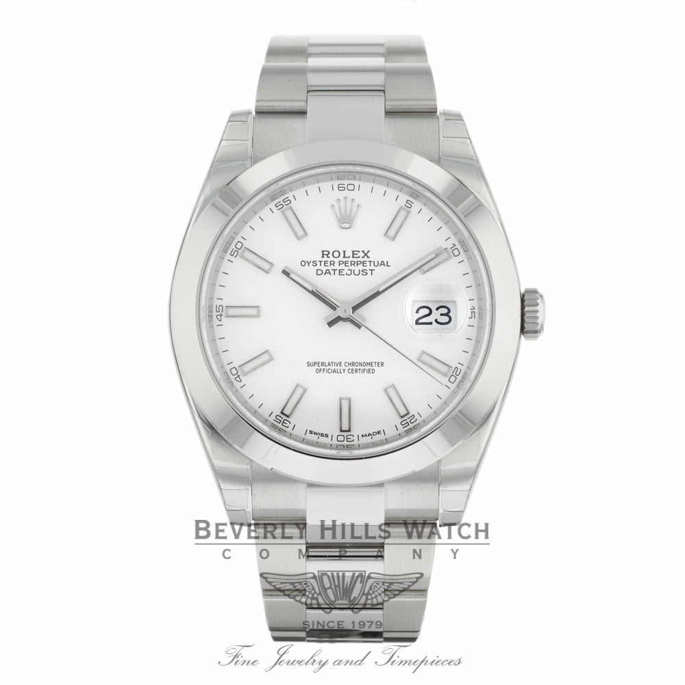 Rolex Datejust II New 2017 Model 41mm Stainless Steel White Dial 126300 ZE5L4X - Beverly Hills Watch