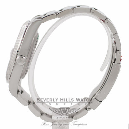 Rolex Datejust II 41MM 18k White Gold Fluted Bezel Slate Diamond Dial 116334 PUFZ5M - Beverly Hills Watch Company Watch Store