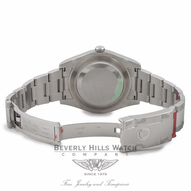 Rolex Datejust II 41MM 18k White Gold Fluted Bezel Slate Diamond Dial 116334 PUFZ5M - Beverly Hills Watch Company Watch Store