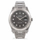 Rolex Datejust II 41MM 18k White Gold Fluted Bezel Slate Diamond Dial 116334 PUFZ5M - Beverly Hills Watch Company Watch Store