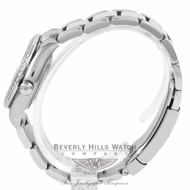Rolex DateJust 18k White Gold Diamond Bezel Pink Mother of Pearl 31MM 178384 - Beverly Hills Watch Company Watch Store