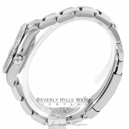 Rolex DateJust 18k White Gold Diamond Bezel Pink Mother of Pearl 31MM 178384 - Beverly Hills Watch Company Watch Store