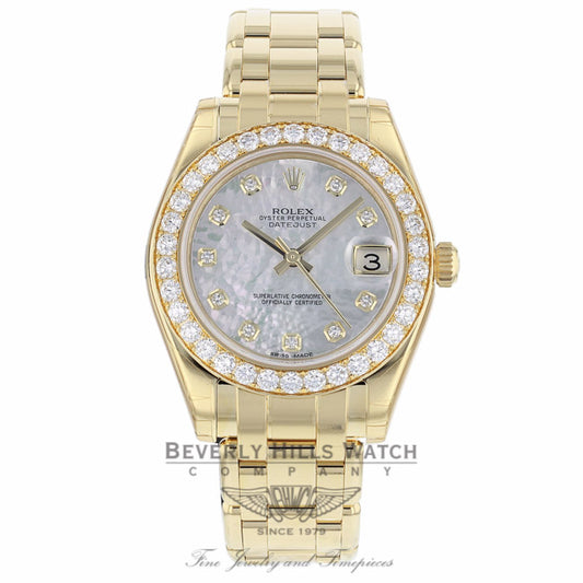 Rolex Oyster Perpetual Pearlmaster 34mm Diamond Bezel 81298 PZ83YN - Beverly Hills Watch Company