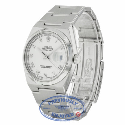 Rolex Datejust Quartz 36mm Stainless Steel White Dial Roman Numerals 17000A F8KX26 - Beverly Hills Watch
