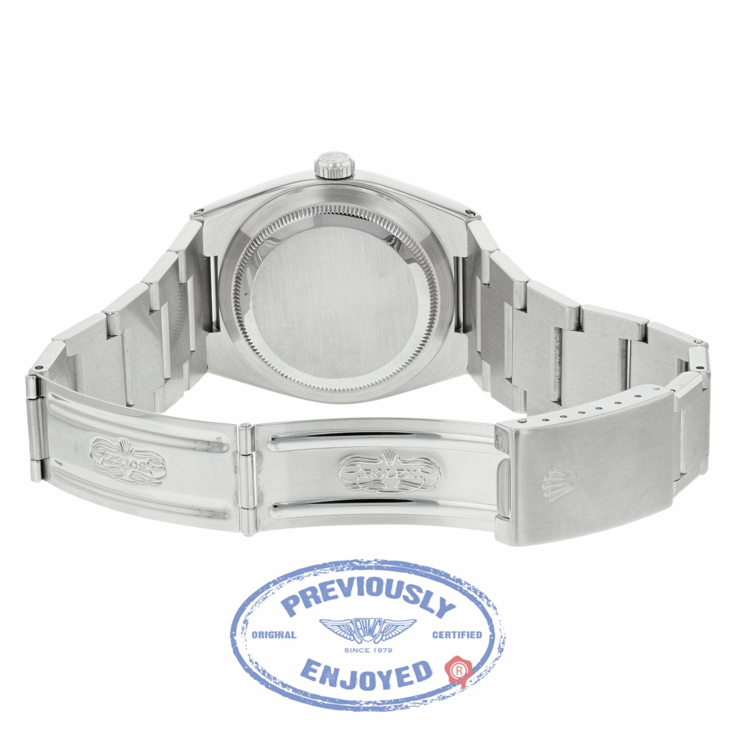 Rolex Datejust Quartz 36mm Stainless Steel White Dial Roman Numerals 17000A F8KX26 - Beverly Hills Watch