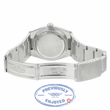 Rolex Datejust Quartz 36mm Stainless Steel White Dial Roman Numerals 17000A F8KX26 - Beverly Hills Watch