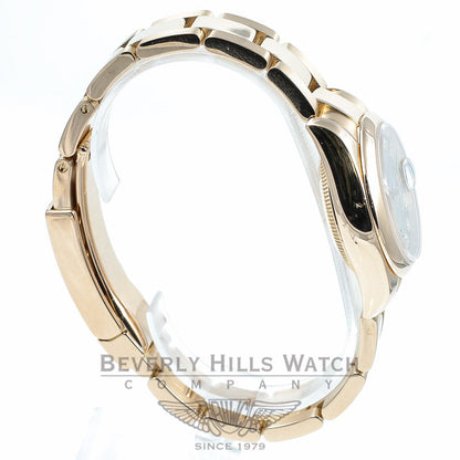 Rolex Datejust Rose Gold Oyster Bracelet Black Mother of Pearl Diamond Dial Ladies Watch 179165 Beverly Hills Watch Company Watches