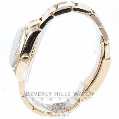 Rolex Datejust Rose Gold Oyster Bracelet Black Mother of Pearl Diamond Dial Ladies Watch 179165 Beverly Hills Watch Company Watches