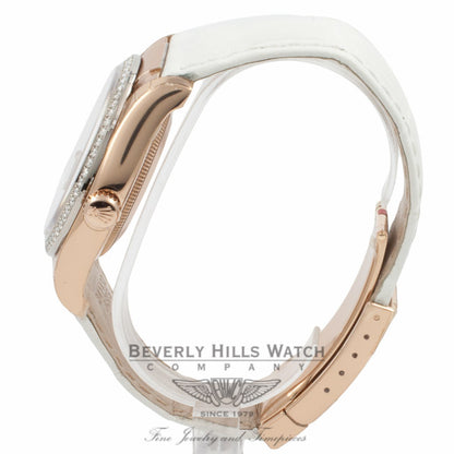 Rolex DateJust Rose Gold 35MM Mother of Pearl Dial 116185 UN6ZB2 - Beverly Hills Watch Company Watch Store
