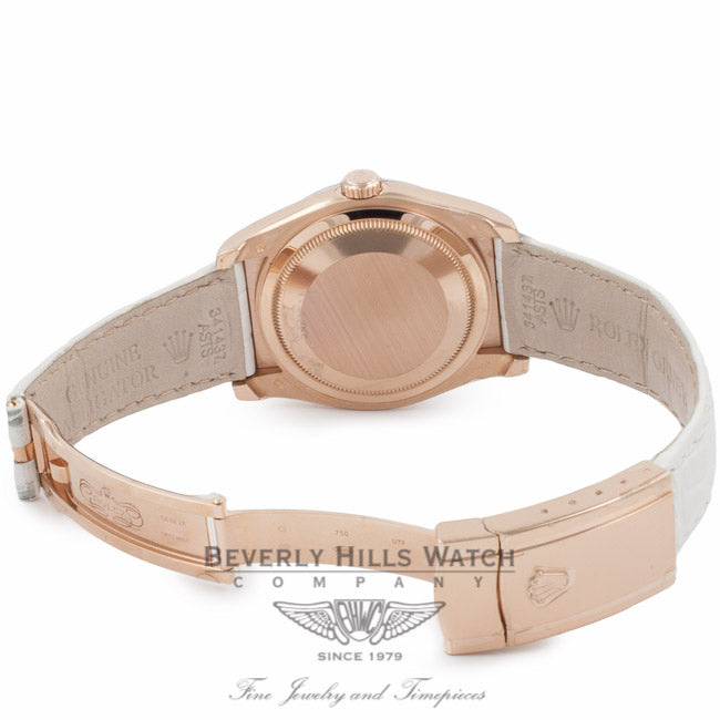 Rolex DateJust Rose Gold 35MM Mother of Pearl Dial 116185 UN6ZB2 - Beverly Hills Watch Company Watch Store