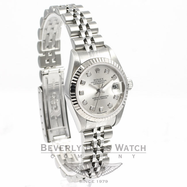 Rolex Datejust 26MM Stainless Steel Diamond Dial Ladies Watch 79174 Beverly Hills Watch Compnay