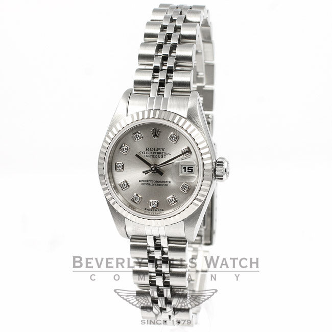 Rolex Datejust 26MM Stainless Steel Diamond Dial Ladies Watch 79174 Beverly Hills Watch Compnay
