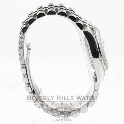 Rolex Datejust 31mm Stainless Steel Jubilee Bracelet Fluted Bezel Champagne White Stick Dial Watch 178274 If you are looking for a Luxury Watch Store in Beverly Hills, come and see us at Beverly Hills Watch Company
