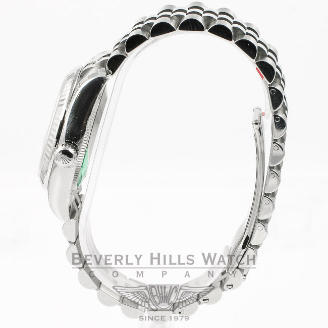 Rolex Datejust 31mm Stainless Steel Jubilee Bracelet Fluted Bezel Champagne White Stick Dial Watch 178274 If you are looking for a Luxury Watch Store in Beverly Hills, come and see us at Beverly Hills Watch Company