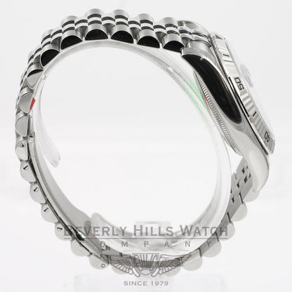 Rolex Datejust 36mm Stainless Steel Jubilee Bracelet Turn-O-Graph Bezel White Stick Dial Watch 116264 Beverly Hills Watch Company Watches