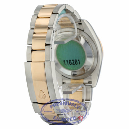 Rolex Datejust Thunderbird 36mm Rose Gold and Stainless Steel Turnograph Bezel Oyster Bracelet Silver Stick Dial 116261 52A5VH - Beverly Hills Watch