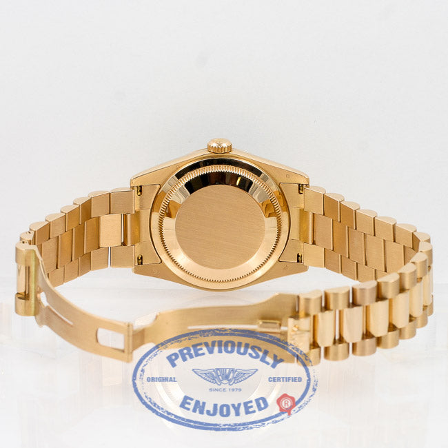 Rolex Day Date 36mm Rose Gold President Black Dial 118235 - Beverly Hills Watch Company