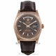Rolex Day Date 36MM Everose Chocolate Dial Tobacco Alligator Strap 118135 WAVJJ3 - Beverly Hills Watch Store
