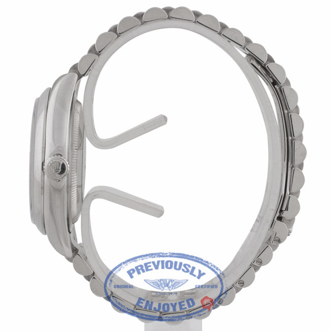 Rolex Day Date 36mm Glacier Blue Roman Dial President Bracelet 118206 9UF73R - Beverly Hills Watch Company