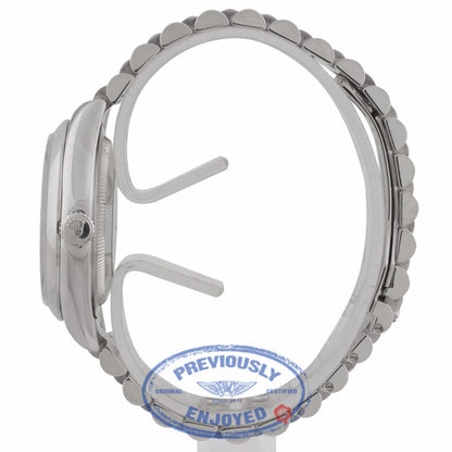 Rolex Day Date 36mm Glacier Blue Roman Dial President Bracelet 118206 9UF73R - Beverly Hills Watch Company