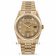Rolex Day-Date President Bracelet 18K Yellow Gold Fluted Bezel Champagne Diamond Dial 118238 - Beverly Hills Watch Company Watch Store