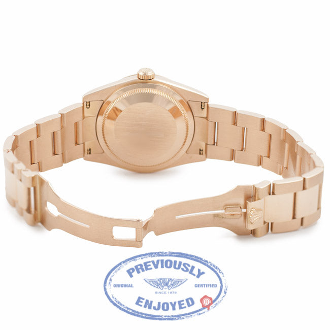 Rolex Day-Date President 36MM 18k Rose Gold Domed Bezel Pink Diamond Markings 118205 4IXT6C - Beverly Hills Watch Company