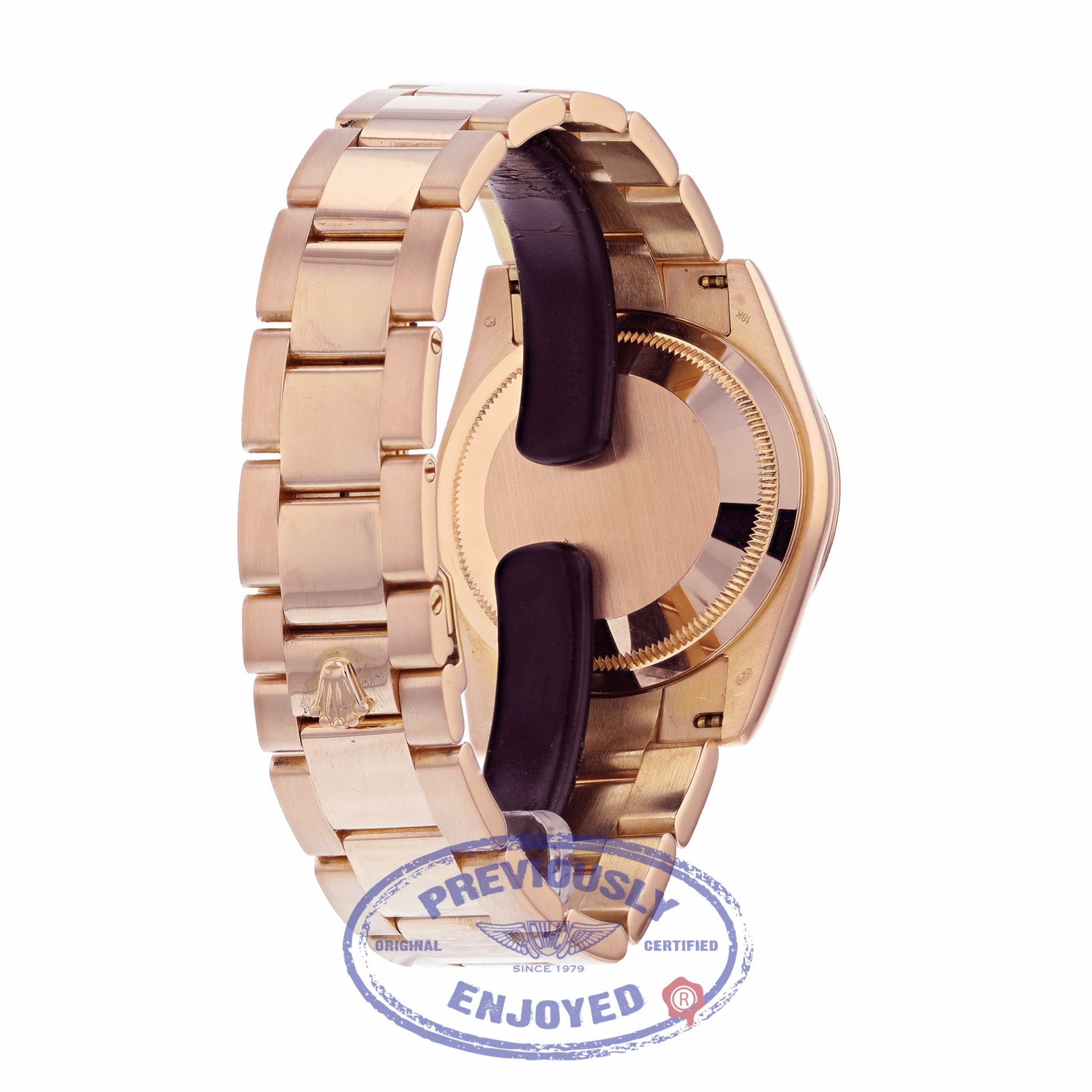 Rolex Day-Date 36mm Everose Gold Domed Bezel Pink Roman 118205 - Beverly Hills Watch
