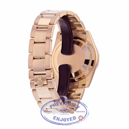 Rolex Day-Date 36mm Everose Gold Domed Bezel Pink Roman 118205 - Beverly Hills Watch
