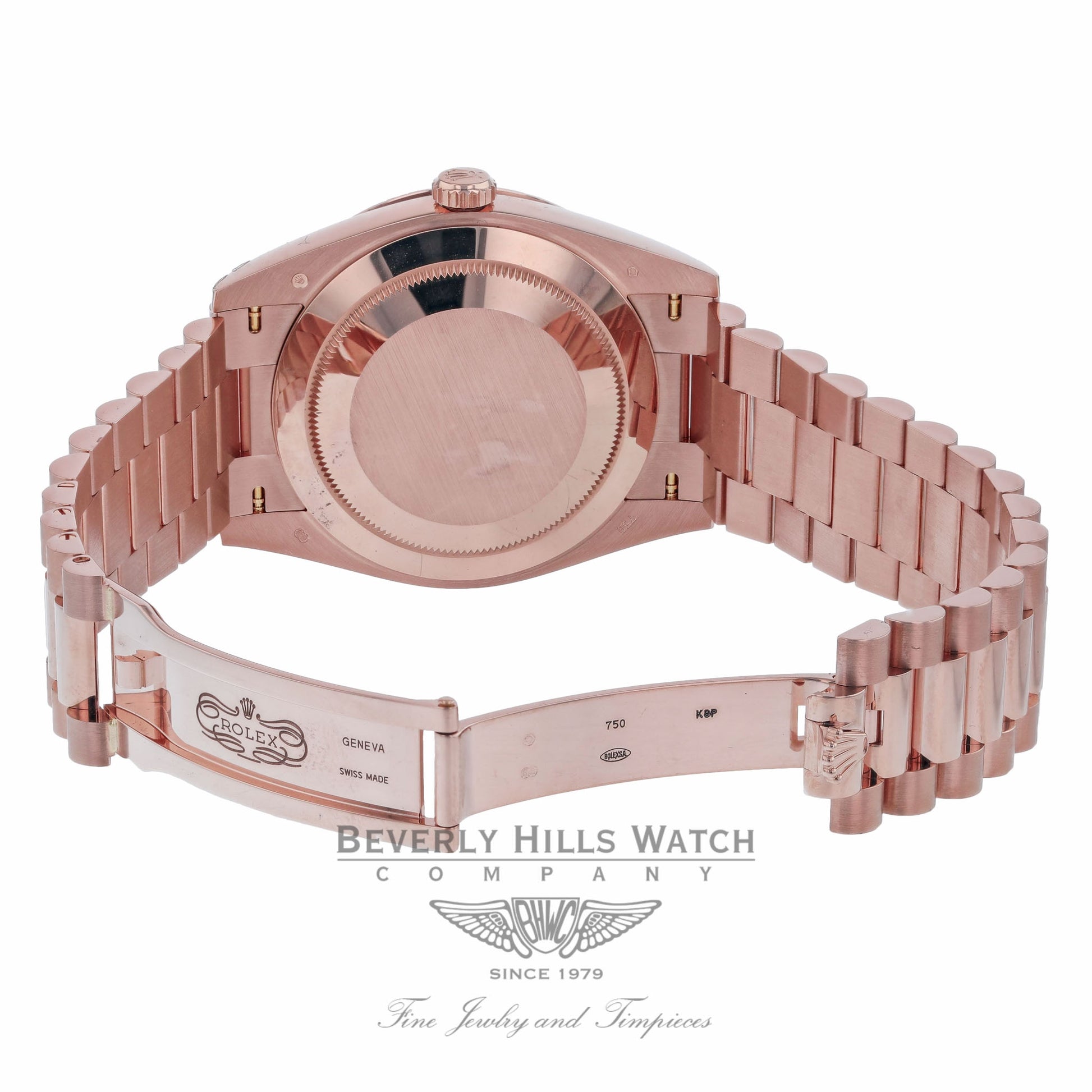 Rolex Day-Date 40mm Everose Gold President Pave Diamond Dial 228345RBR W72PQ5 - Beverly Hills Watch