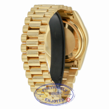 Rolex Day-Date 36MM President 18k Yellow Gold Diamond and Baguette Markers 18038 CVVRFQ - Beverly Hills Watch Company