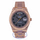 Rolex Day Date II 41MM Rose Gold President Bracelet Black Stealth Matte Dial 218235 AZZ8VA - Beverly Hills Watch Company
