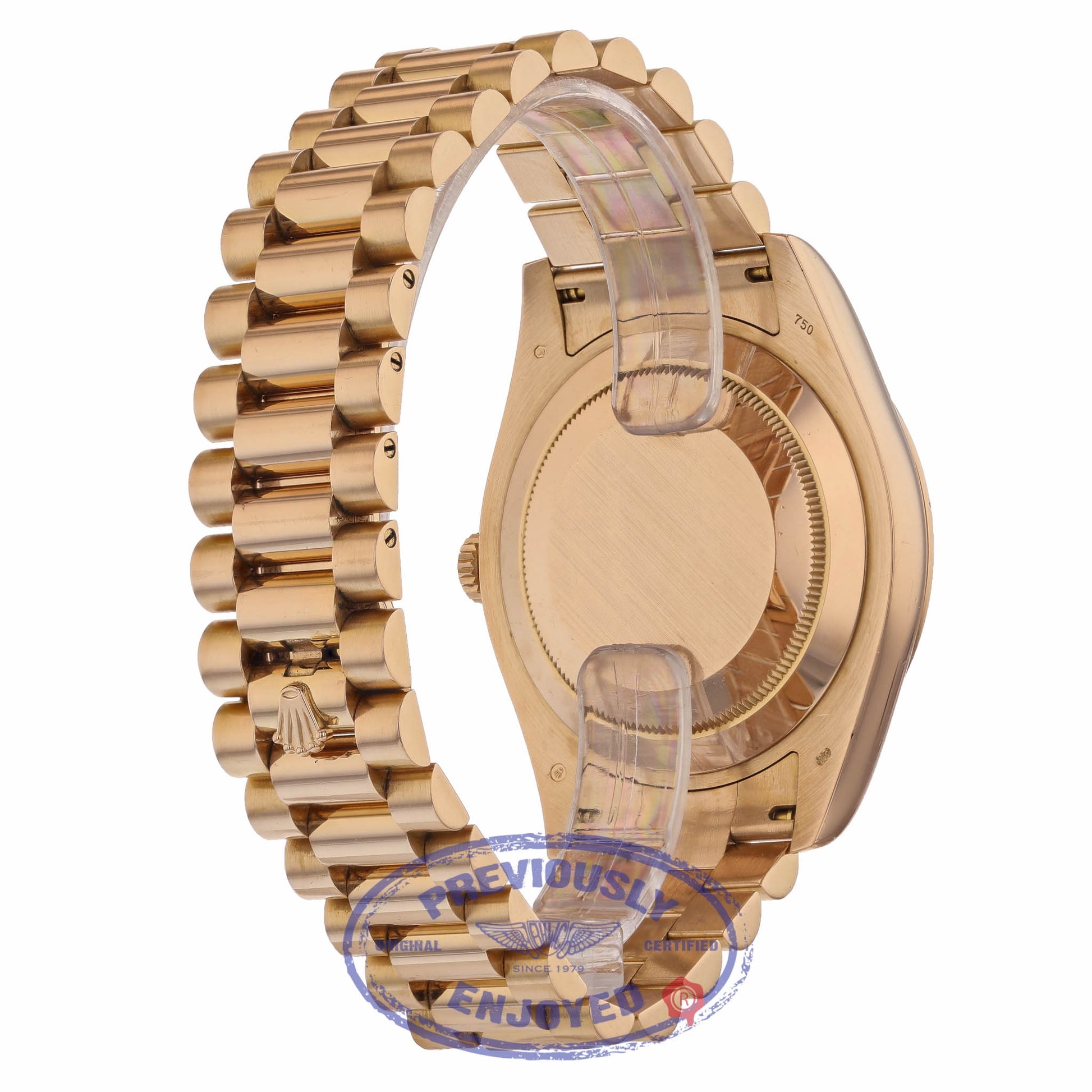 Rolex Day Date II President 41mm Rose Gold Chocolate Roman Dial 218235 8WF562 - Beverly Hills Watch Company