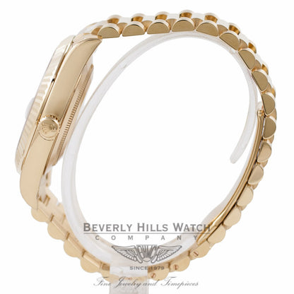Rolex Day-Date II President 41MM 18K Yellow Gold Fluted Bezel Champagne Dial 218238 YTUEQX - Beverly Hills Watch Company Watch Store