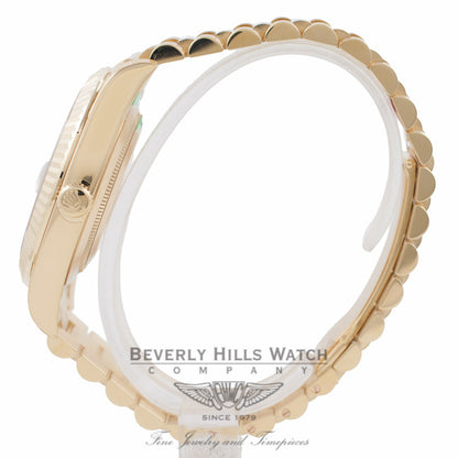 Rolex Day-Date II President 41MM 18K Yellow Gold Fluted Bezel Champagne Dial 218238 YQ2W5F - Beverly Hills Watch Company Watch Store