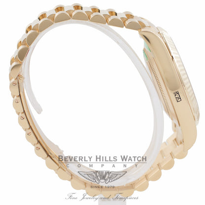 Rolex Day-Date II President 41MM 18K Yellow Gold Fluted Bezel Champagne Dial 218238 YQ2W5F - Beverly Hills Watch Company Watch Store