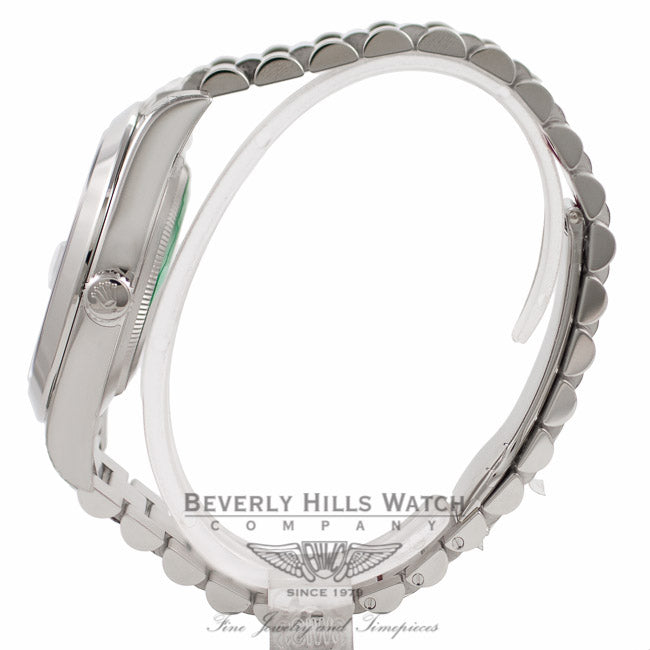 Rolex Day-Date II President 41MM Platinum Ice Blue Concentric Dial 218206 DCZLHF - Beverly Hills Watch Company Watch Store